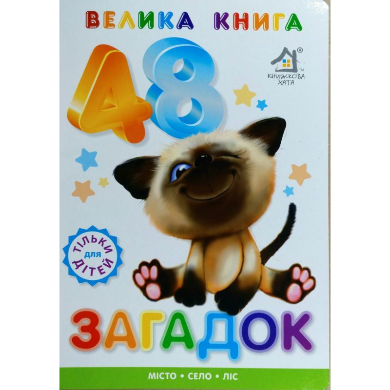Книжка для малят. Велика книга загадок (формат А4)