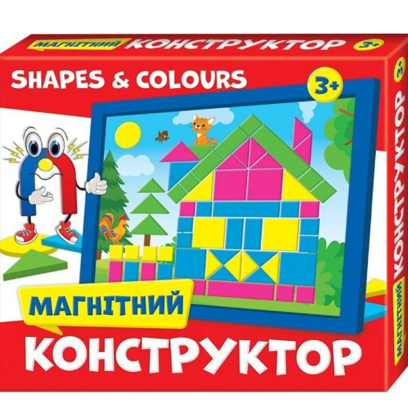 Настільна гра. Магнітний конструктор. SHAPES & COLOURS