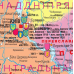 Карта Історико-географічні землі України м-б 1:3 000 000
